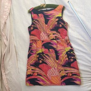 Nanette Lepore linen paisley shift dress ax 12